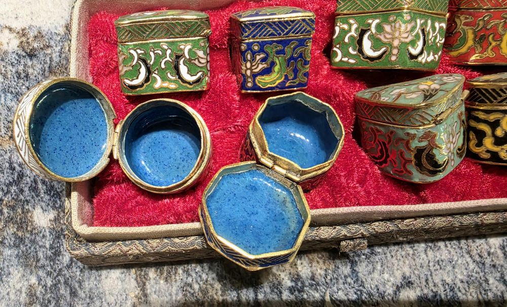Conjunto caixinhas Cloisonné