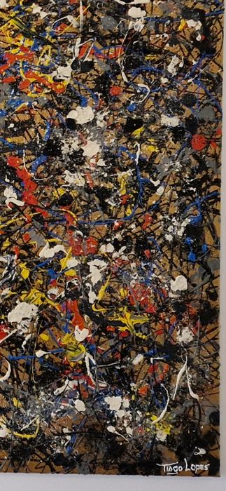 Quadro "Trilho Primário" - pintura abstracionismo 2025 01