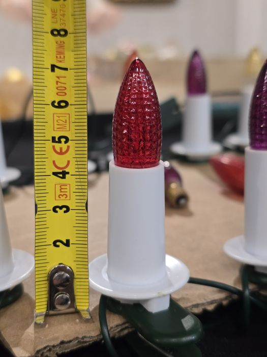 Lampki choinkowe prl świece retro światełka na choinkę vintage