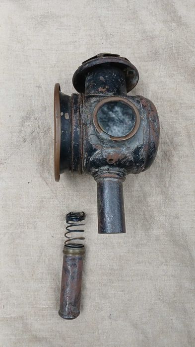 Stara lampa powozowa na świeczkę