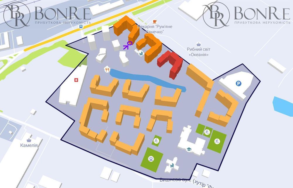 Продаж.Торгове приміщення.ЖК Paradise Avenue, 77м2