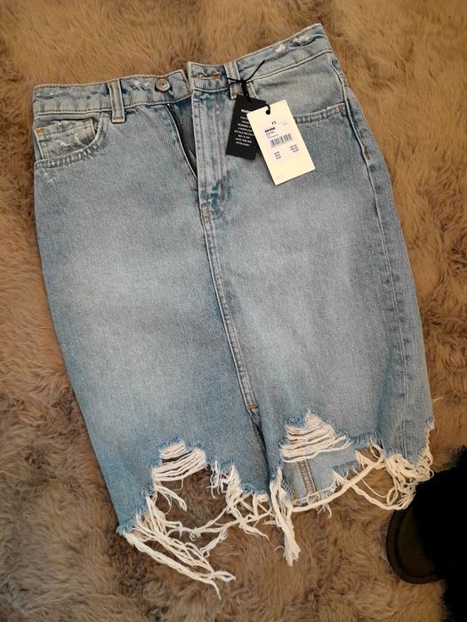 Spódnica jeans xs BIK bok