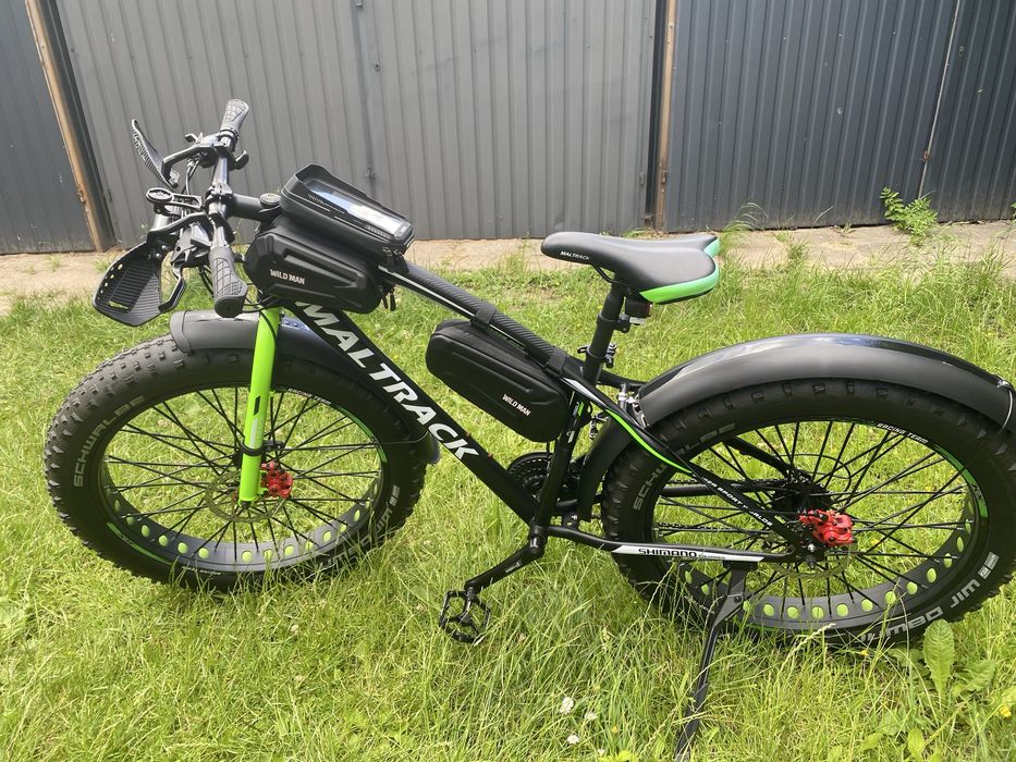 Fatbike MalTrack Maltrack FatBike rama 17 cali, koło 26", zielony