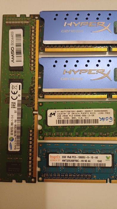 Pamiec ram hyperx , hynix, samsung 2 gb , 4 gb