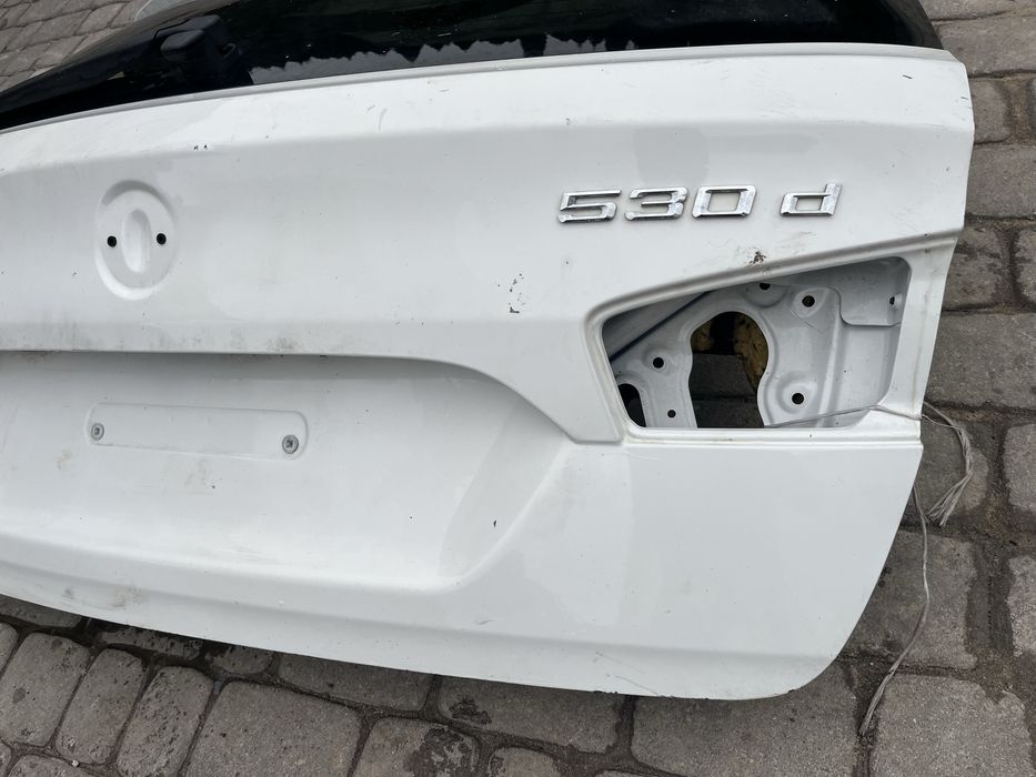 Klapa tyl tylna bmw f11 touring kombi a300 Alpinweiss szyba