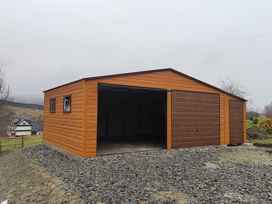 garaż blaszany drewnopodobny 8,5x6, 6x6, 4x6, wiaty, hale