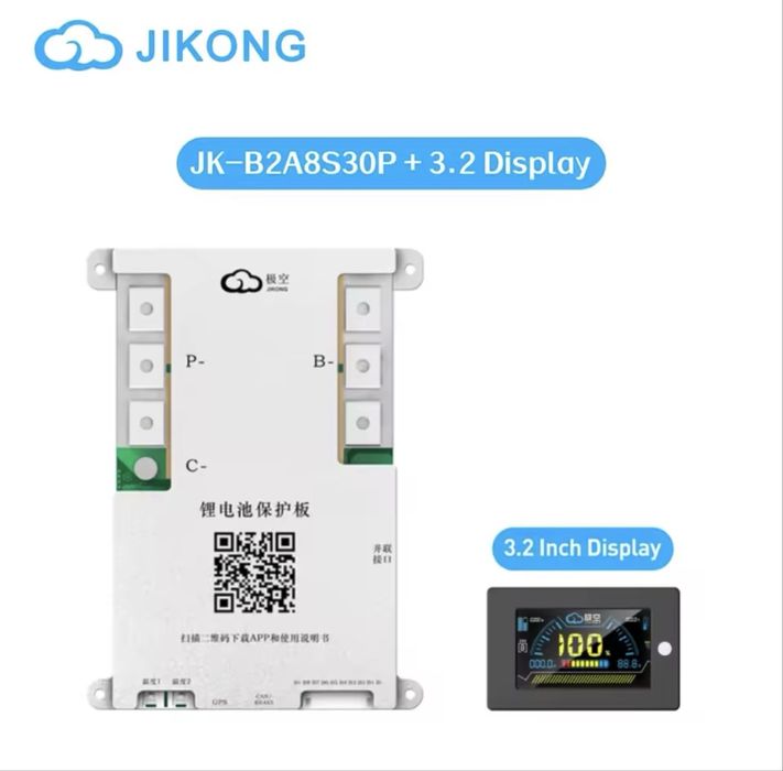 BMS 300A 4-8S Lifepo4/Li-ion/LTO  JK-B2A8S30P +3,2”