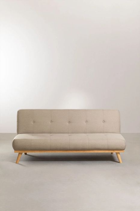 sofa cama sklum de 3 lugares em linho