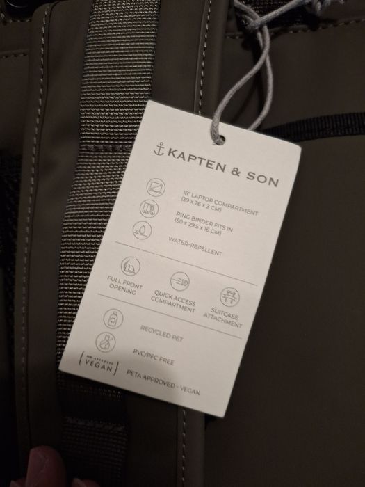 Mochila Kapten & Son BALI Olive – Original – Novo – Water-Repellent