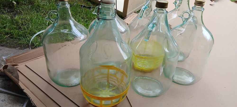 Butelka szklana 5l gąsior, dama,oraz ozdobne 2l