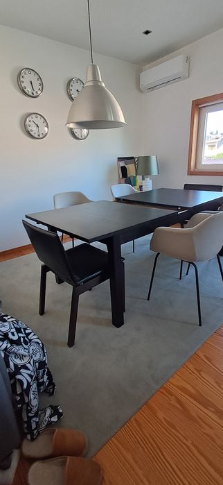 Mesa extensível preta
