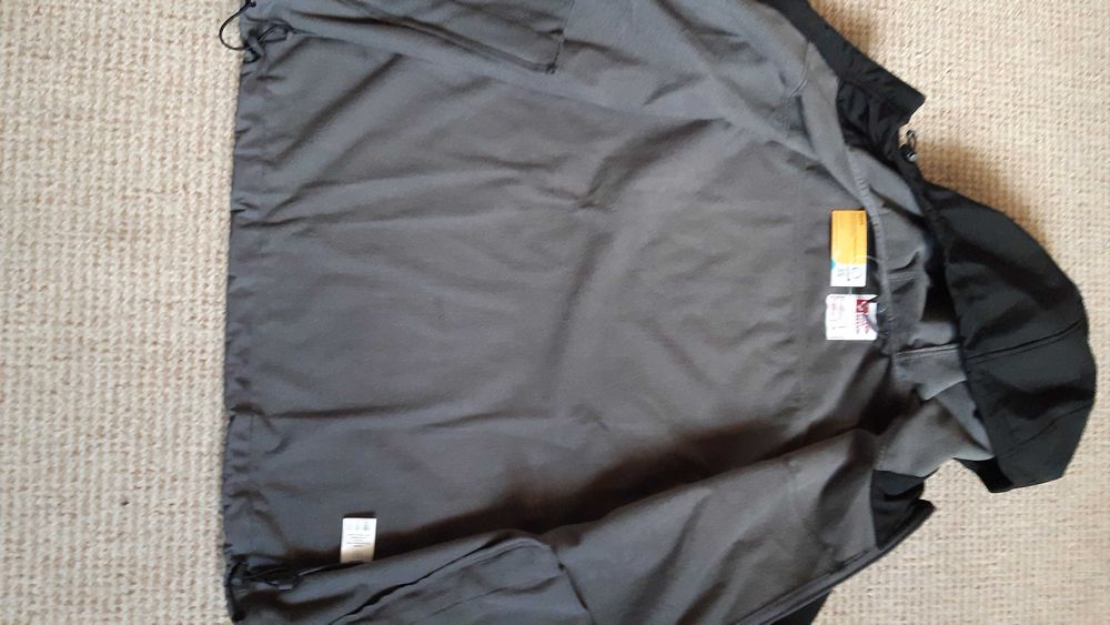 Nowa męska kurtka softshell z kapturem L Seven for 7 szaro-czarna