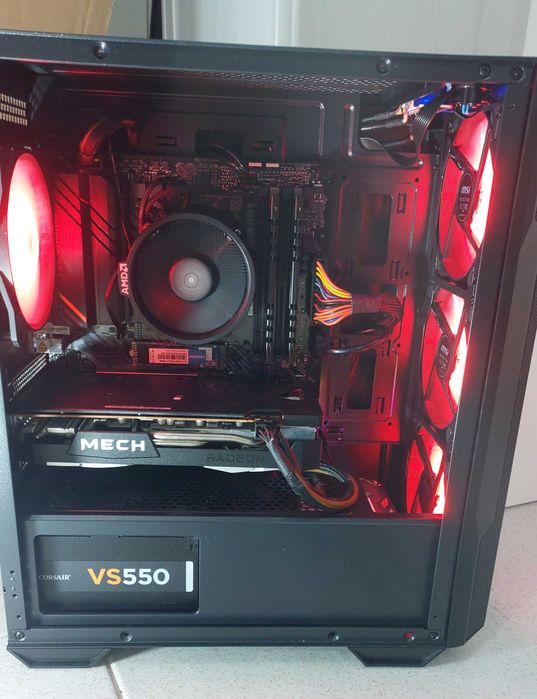 Computador Gaming - Ryzen 5 2600 - RX6600 - RAM 16GB- HDD 1T + NVMe (Pc Novo)