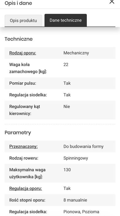 Rower spiningowy SPEED S - Hammer
