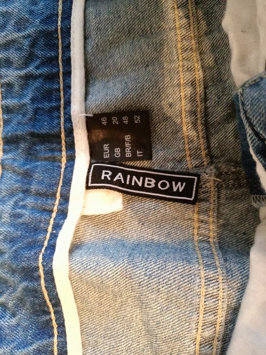 Spodnie jeansowe dziury, kwiaty, Bonprix 46, Rainbow, wiosenne