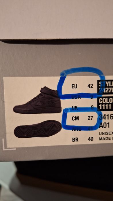 Buty nowe ocieplane zimowe Kappa czarne rozmiar 42