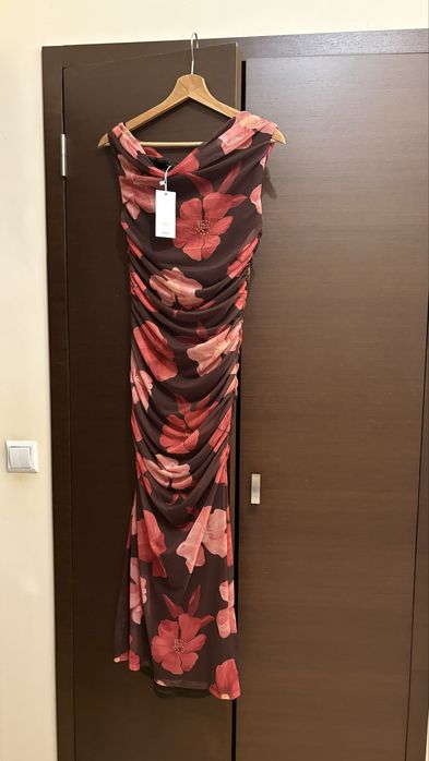 Mango•Sukienka w kwiaty,rozmiar M