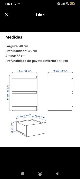 Móvel com 2 Gavetas