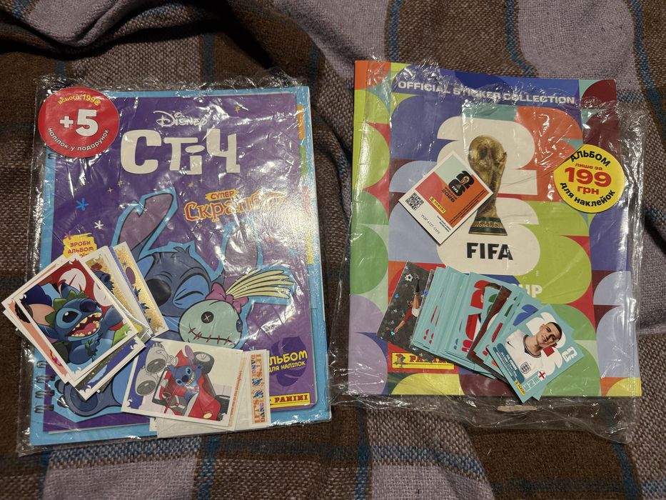 Наліпки Panini «СТІЧ» та «FIFA WORLD CUP 2026» на обмін або продаж