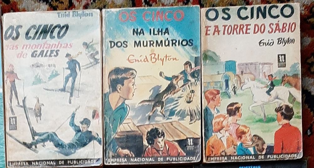 Livros dos Cinco de Enid Blyton e outros