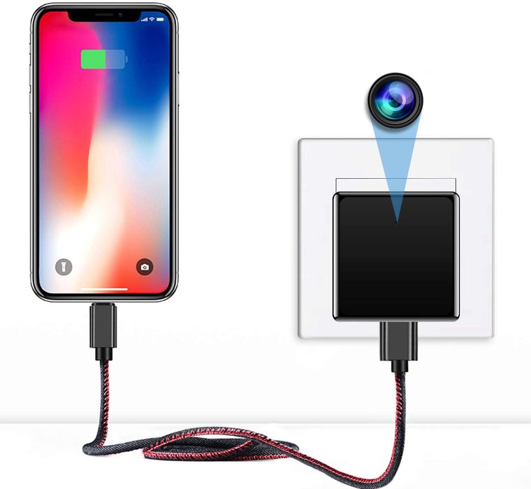 KAMERA ZASILACZ WiFi ładowarka usb ukryta na żywo MKA8