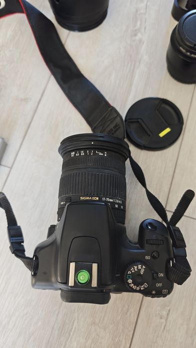 Canon EOS 1000D + Sigma 17-70 + 50mm + torba Lowepro — kompletny zestaw