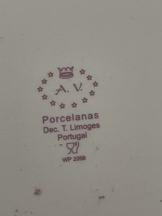 Tabuleiro de chá porcelana limoges