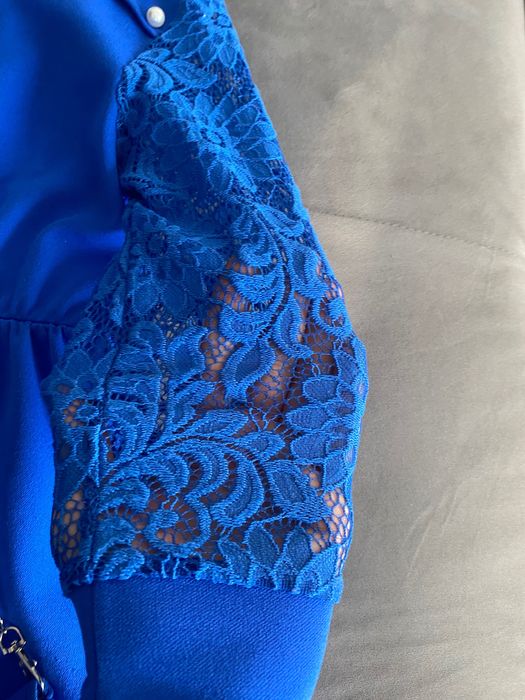 Sukienka niebieska z torebką rozmiar 116/122