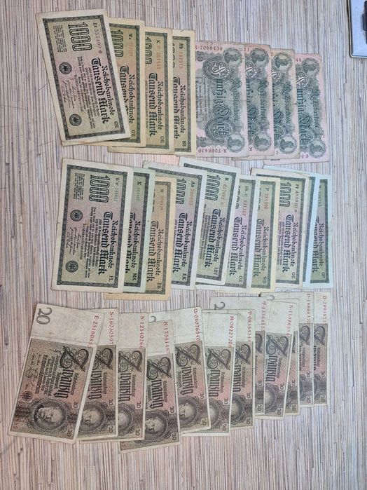 Starocie banknoty Marki Niemcy 159 sztuk wysyłka gratis