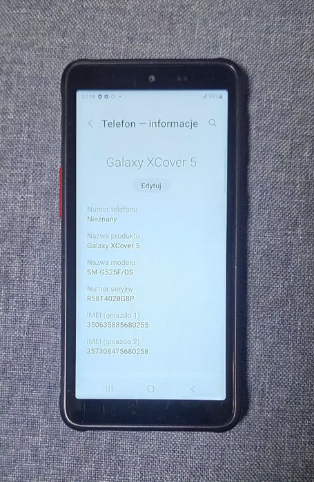 Telefon Samsung Galaxy Xcover 5 sprawny bez blokad