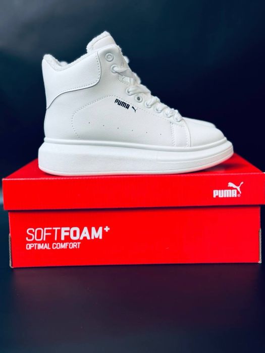 Кроссовки ботинки Puma/ женские кожаные кроссовки на зиму пума / PUMA