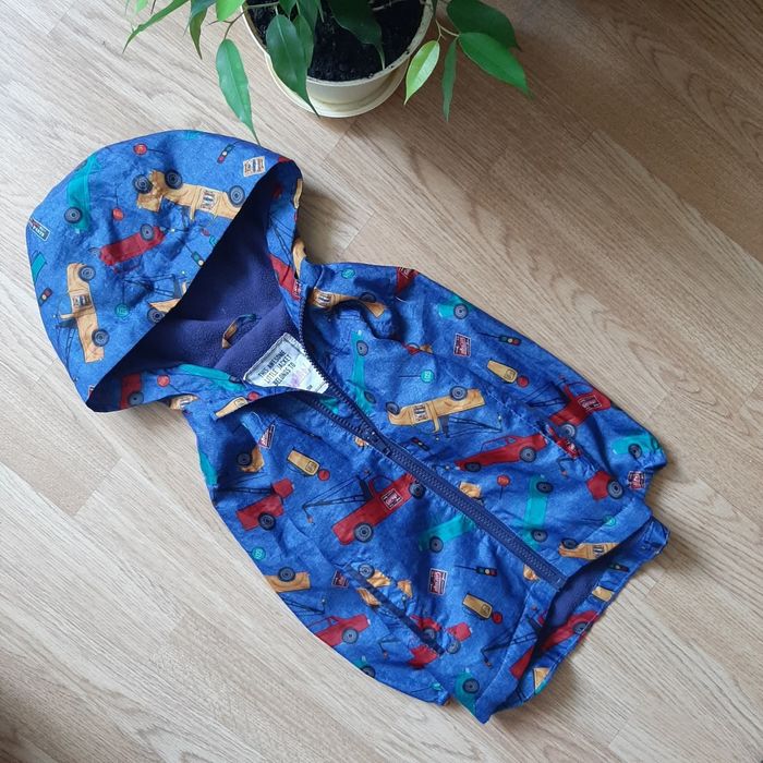 Дитяча курточка вітровка осіння на хлопчика 9-12міс ,80см на флісі