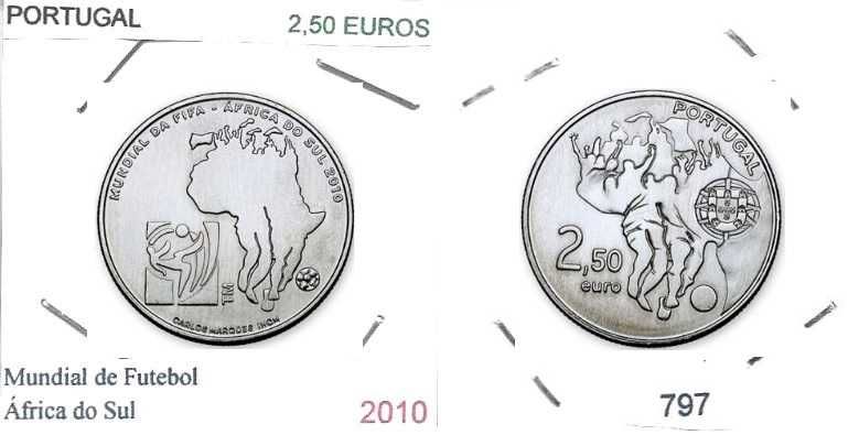 Mundial de Futebol na África do Sul - - - 2,50 € - 2010 - - - - -Moeda