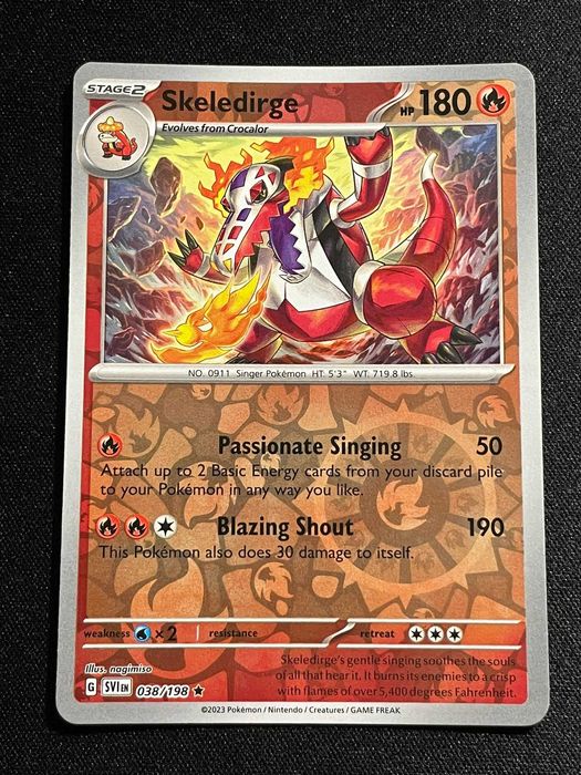 Carta Pokémon Skeledirge 38/198 Scarlet & Violet