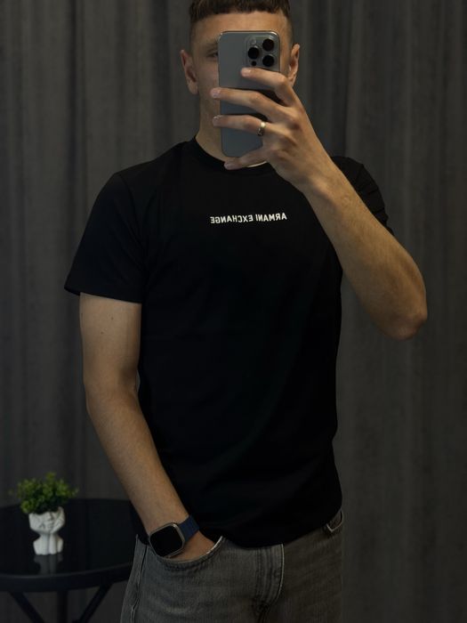 Футболка Armani Exchange | біла та чорна