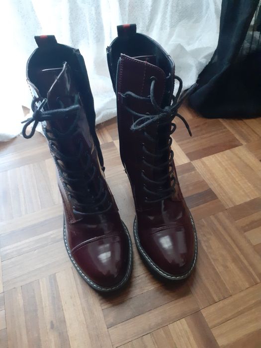 Botas bordeaux altas