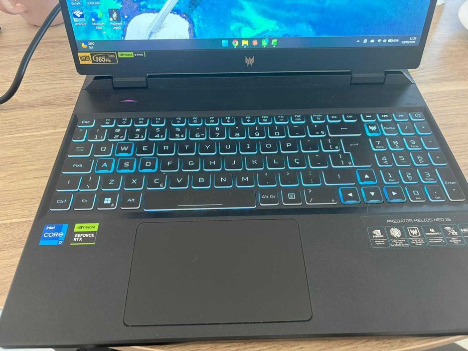 PORTÁTIL GAMING ACER PREDATOR HELIOS NEO 16 Phn16-71-72w6 I7-13650hx 16gb 512gb Ssd Rtx 4060 Windows 11 Home Tela 16 Wuxga