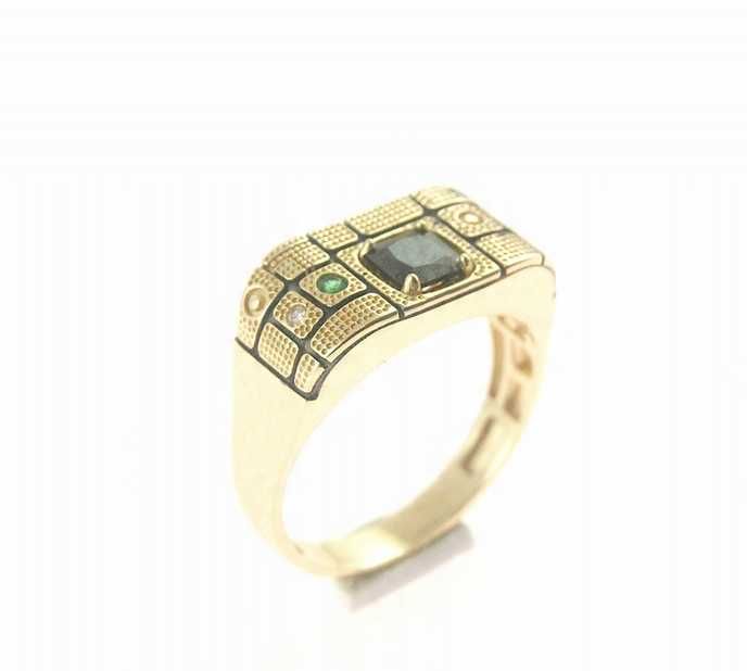 Złoty sygnet ZŁOTO pr.585 r.23 CUDO