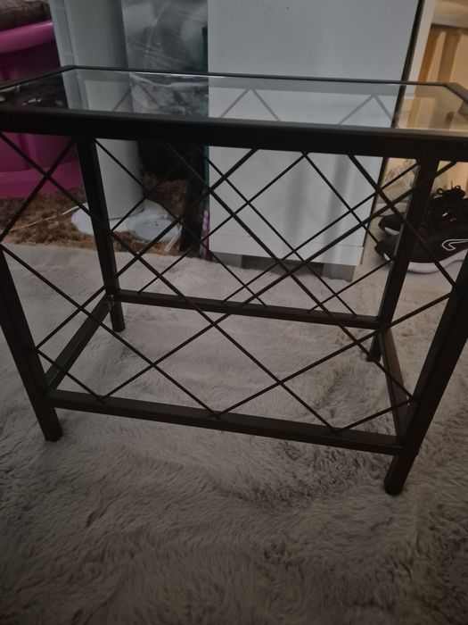 Mesa de apoio tampo de vidro