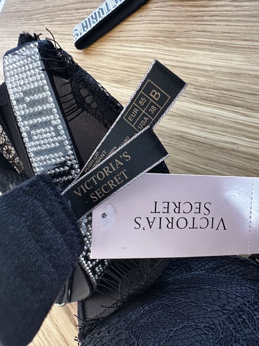 NOWY komplet bielizny Victoria’s Secret rozmiar B85 85B stanik + stringi 38B