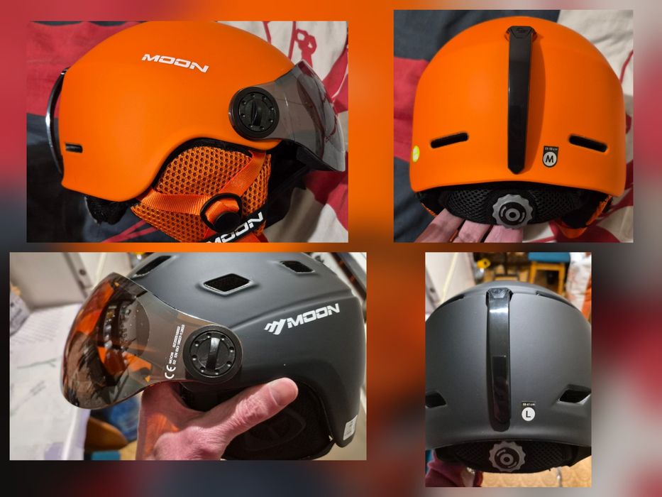 Якісний шолом для лиж MOON з окулярами, розмір М(55-58см), L(58-61см)