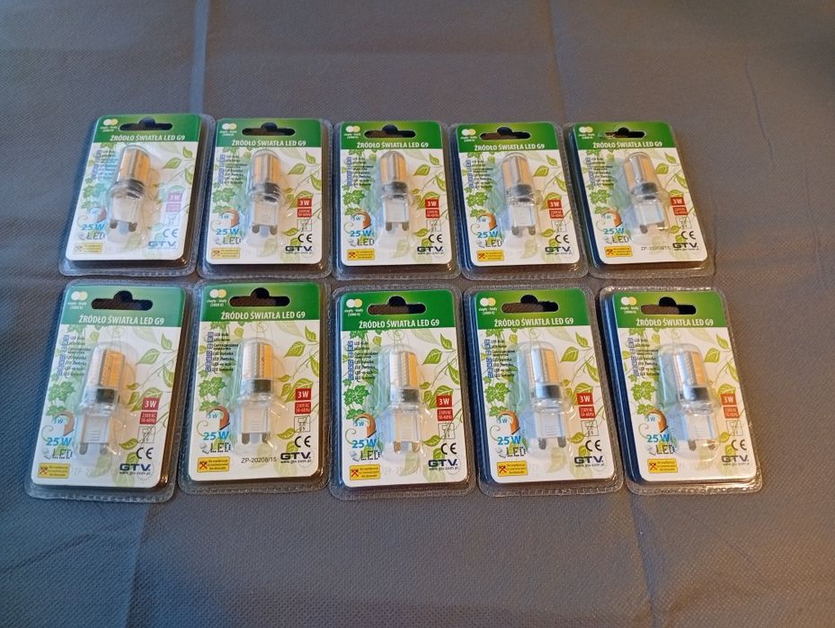 Źródo światła LED G9 /3W/ 230V- 10sztuk komplet