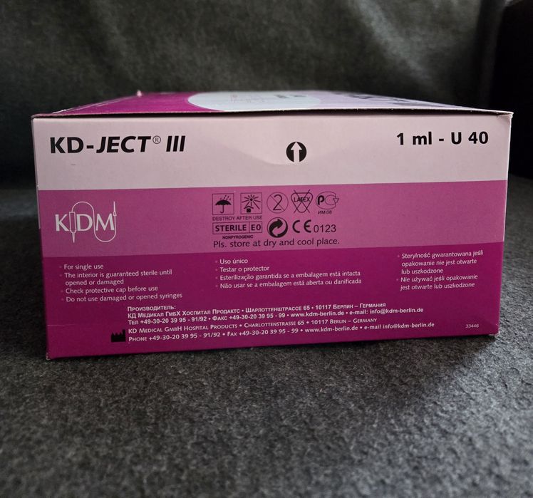 Strzykawki KD-JECT III U40 1ml INSULIN