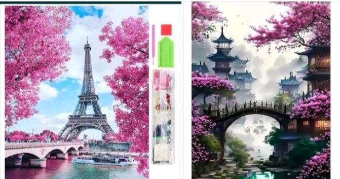 Haft diamentowy zestaw 2 sztuk 40x30