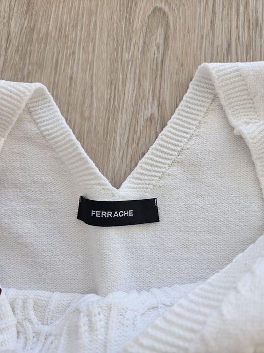 Camisola branca entrançada Ferrache S