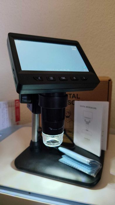Microscópio Digital 4,3" IPS 1000X LCD Recarregável USB | Novo