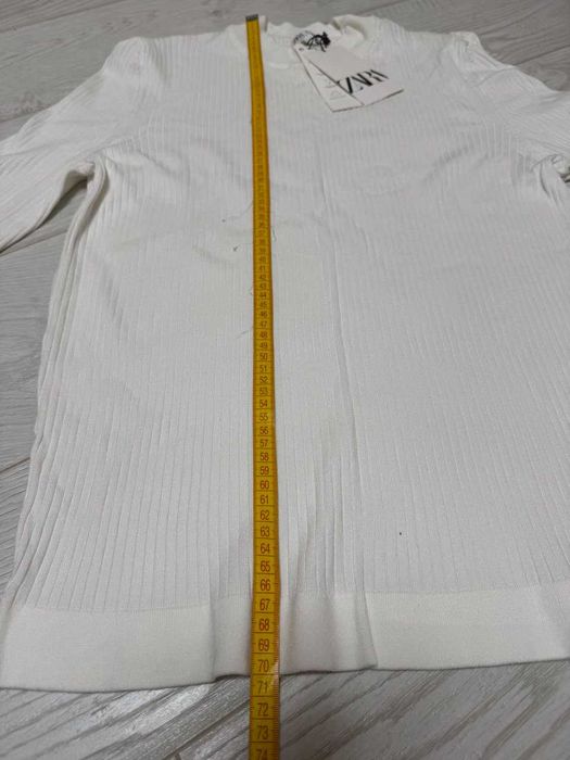Джемпер свитер пуловер гольф белый мужской ZARA, р. L-XL