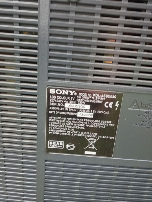 Sprzedam telewizor Sony
