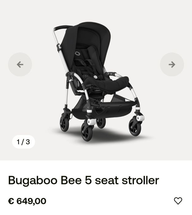 Carrinho Bugaboo com Cocoon e adaptadores para ovinho