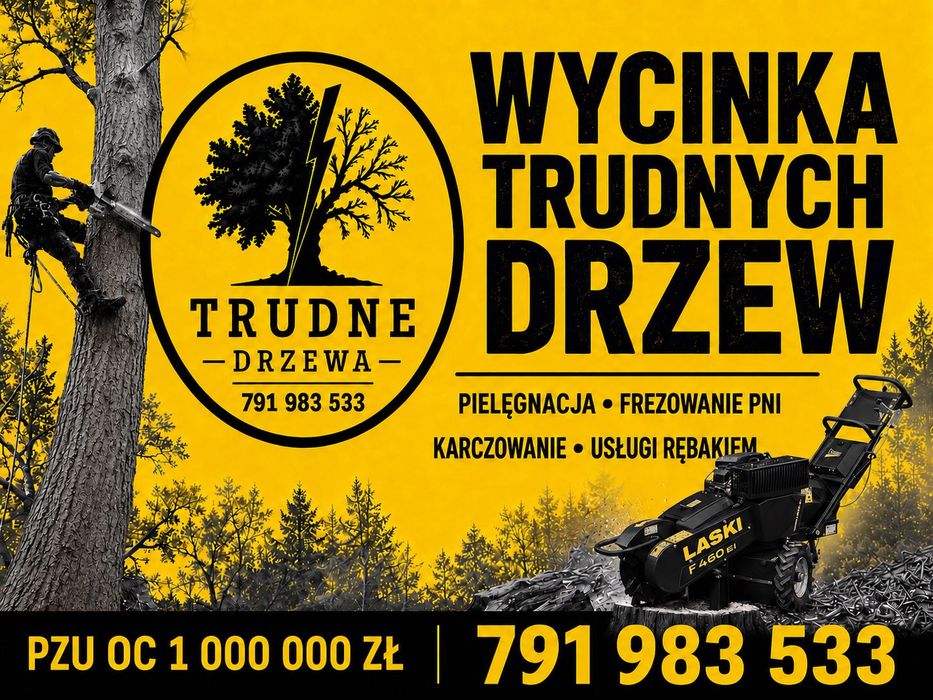 Wycinka drzew • frezowanie pni • karczowanie • cennik | Łódzkie